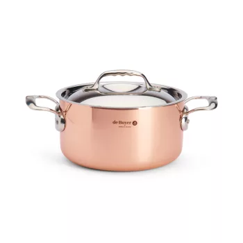 DE BUYER Prima Matera lábas, fedővel (20 cm) réz