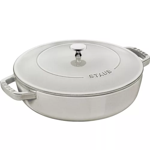 STAUB La Cocotte pecsenyesütő lábas (28 cm) fehér