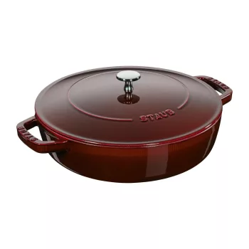   STAUB La Cocotte pecsenyesütő lábas (28 cm) gránát piros