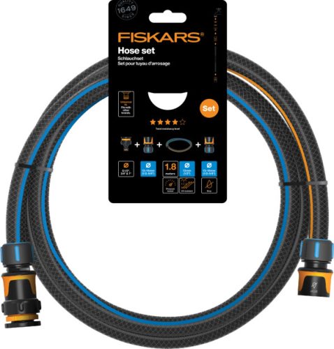 FISKARS Comfort tömlőszett 13 mm (1/2") 1,8 m, csatlakozókkal