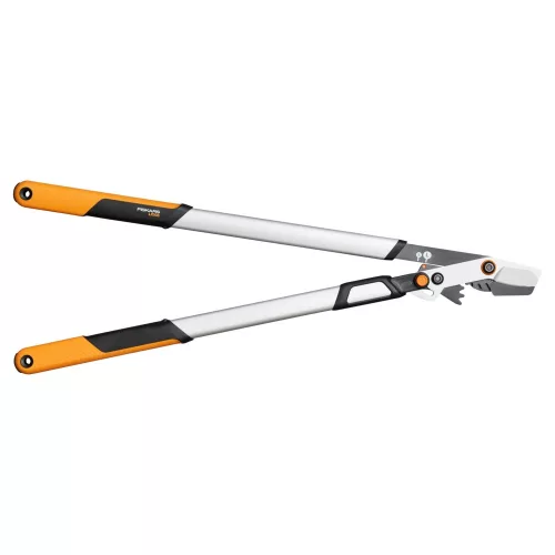 FISKARS X-Series Dual Action fém fogaskerekes ágvágó, horgos pengével LX108