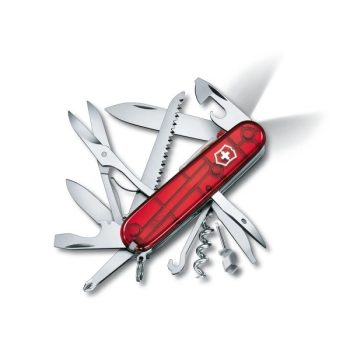   VICTORINOX Swiss Army Huntsman Lite zsebkés, áttetsző piros