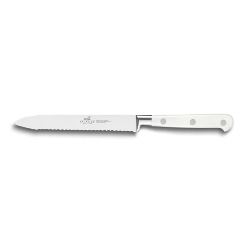 LION SABATIER Ideal Toque Blanche konyhai kés, recézett pengével (12 cm)