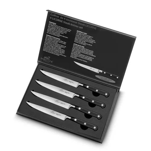 LION SABATIER Licorne steak késkészlet, 4 részes