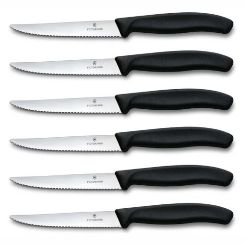 VICTORINOX Swiss Classic steak készlet (11 cm) 6 részes, fekete