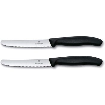   VICTORINOX Swiss Classic paradicsomszeletelő kés (11 cm) 2 részes, fekete