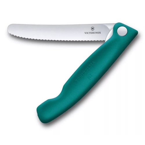 VICTORINOX Swiss Classic összecsukható paradicsomszeletelő kés (11 cm) zöld