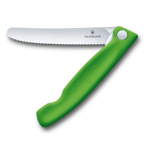 VICTORINOX Swiss Classic összecsukható paradicsomszeletelő kés (11 cm) zöld