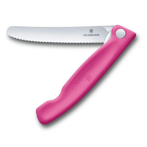 VICTORINOX Swiss Classic összecsukható paradicsomszeletelő kés (11 cm) pink