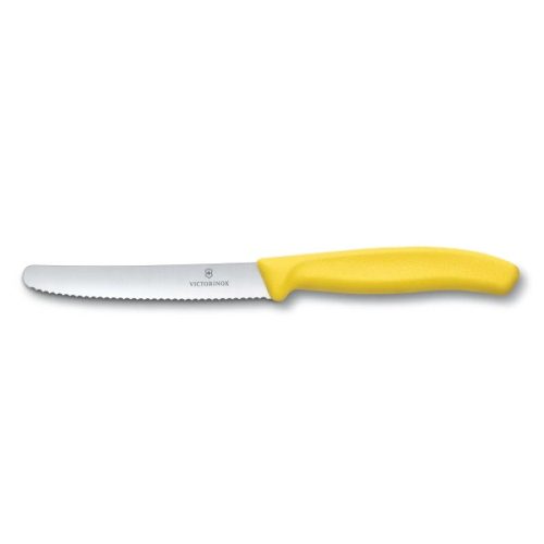 VICTORINOX Swiss Classic paradicsomszeletelő kés (11 cm) 2 részes, sárga