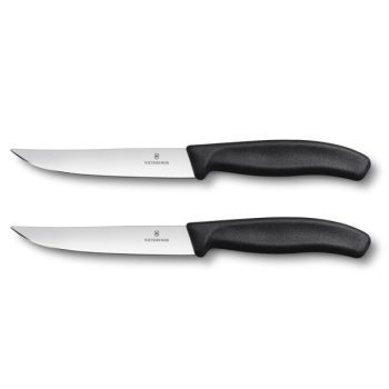   VICTORINOX Swiss Classic steak kés (12 cm) 2 részes, fekete