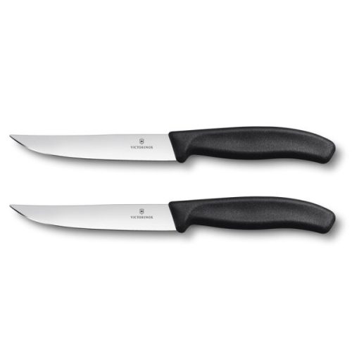 VICTORINOX Swiss Classic steak kés (12 cm) 2 részes, fekete