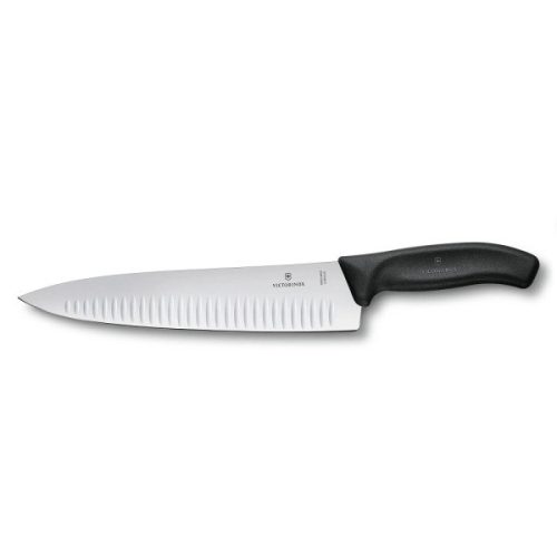 VICTORINOX Swiss Classic szakácskés, barázdált pengével (25 cm) fekete