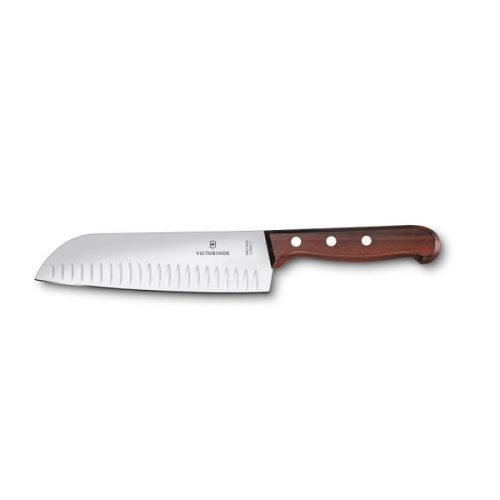 VICTORINOX Swiss Wood santoku kés, barázdált pengével (17 cm)