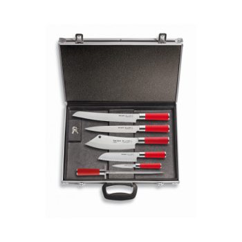   DICK Red Spirit késkészlet, 5 késsel, fenőacéllal, mágneses késtartó táskában