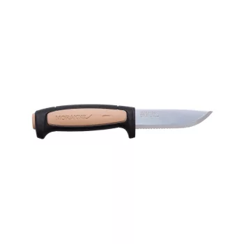  MORAKNIV Pro Rope (S) kés, fogazott pengével, tokkal, barna
